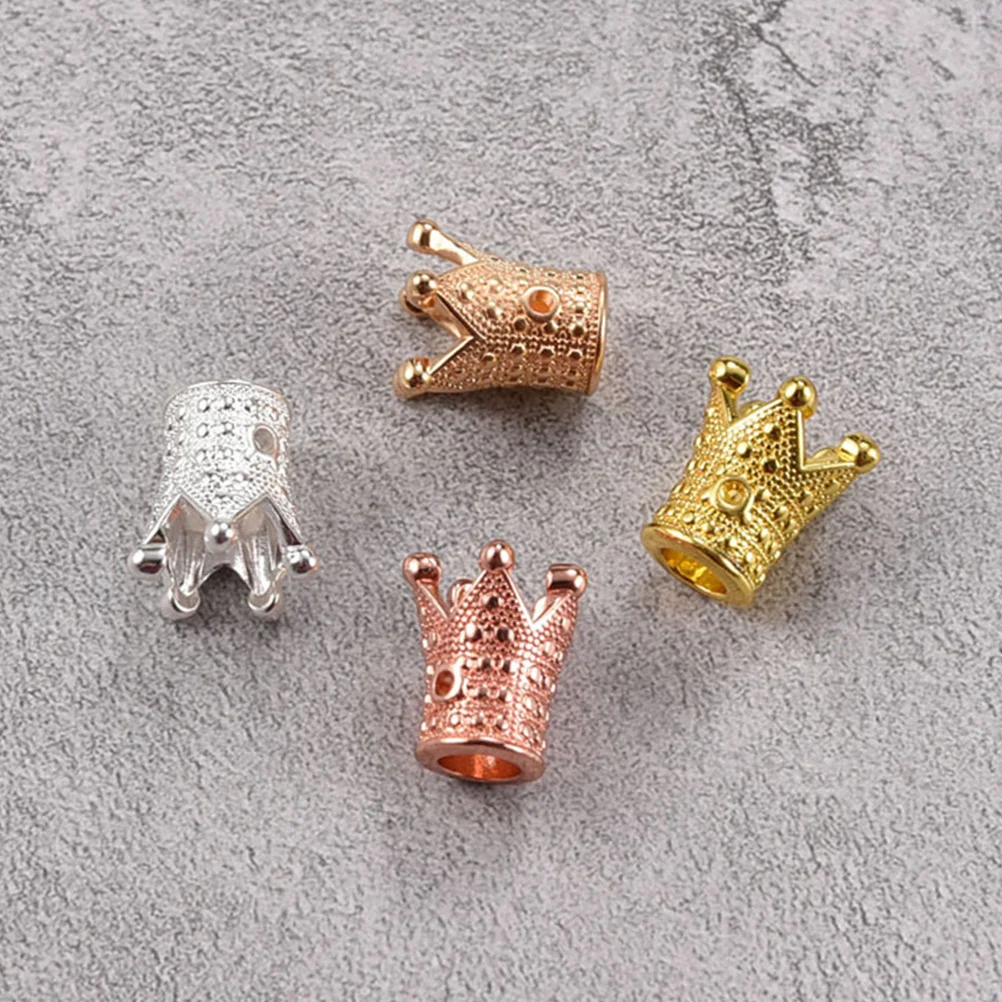 

12Pcs Crystal Crowns Beads Rhinestone Alloy Jewelry Making Charms Pendant Spacer for Bracelet Necklace Crowns Beads