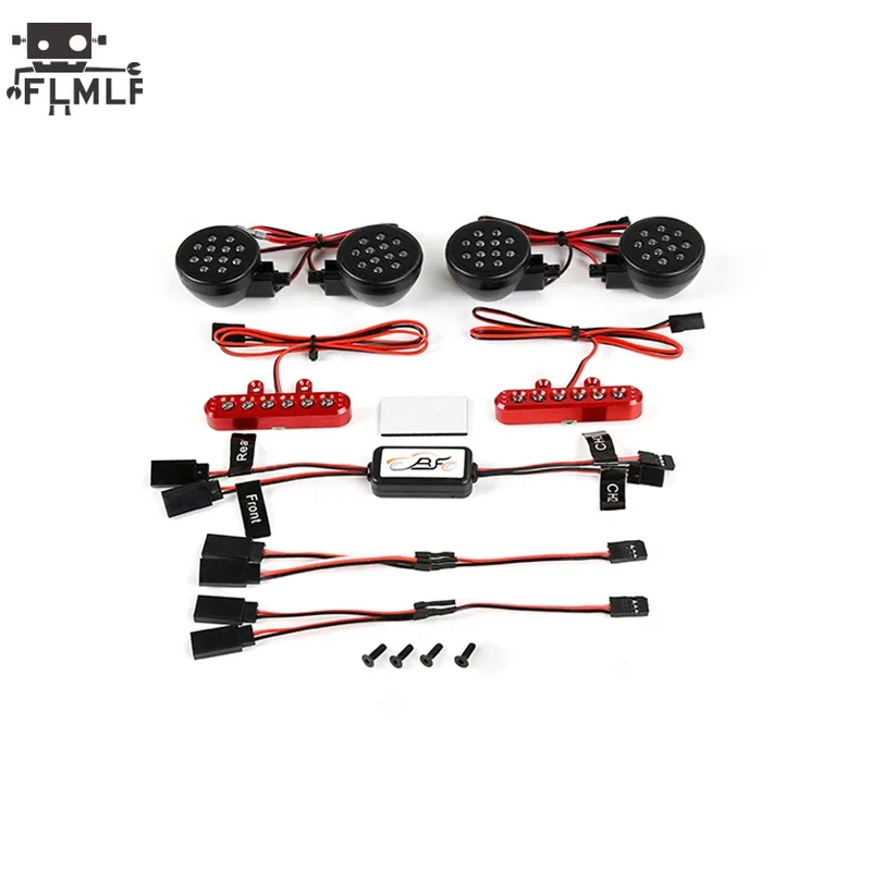 Faro anteriore Lampada + Luce posteriore Set di luci a LED 2 Fit 1/5 RC AUTO HPI ROFUN BAHA ROVAN KM BAJA 5T Giocattoli Parti