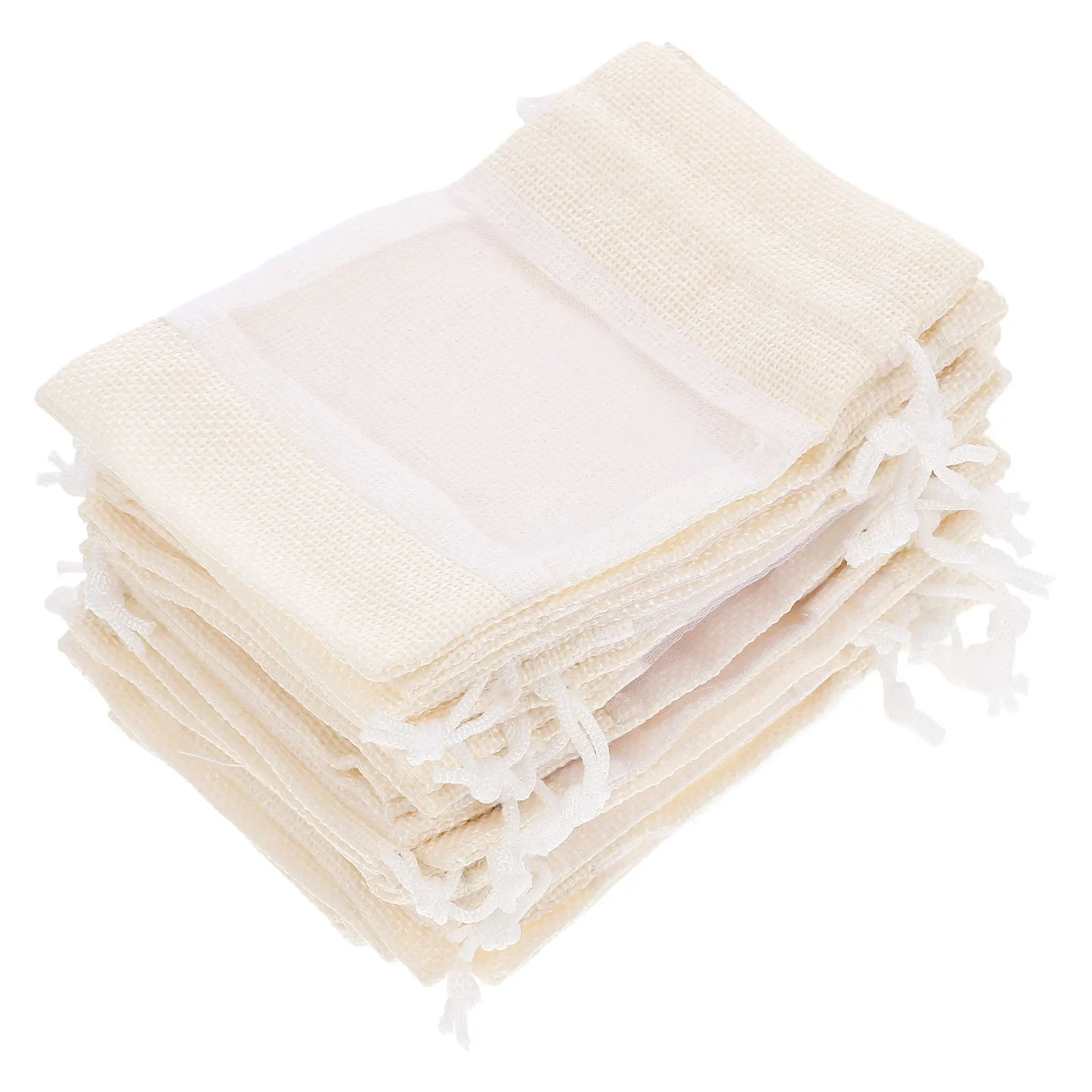 

20Pcs Makeup Storage Linen Drawstring Bags Portable Organizers Small Gift Pouches Reusable Bags Drawstring Pouches