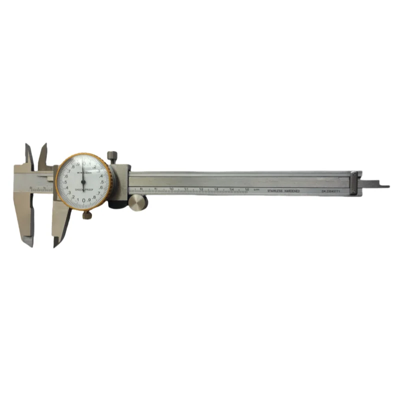 

High Precision Dial Caliper Made of Hardened Stainless Steel Not Carbon Steel