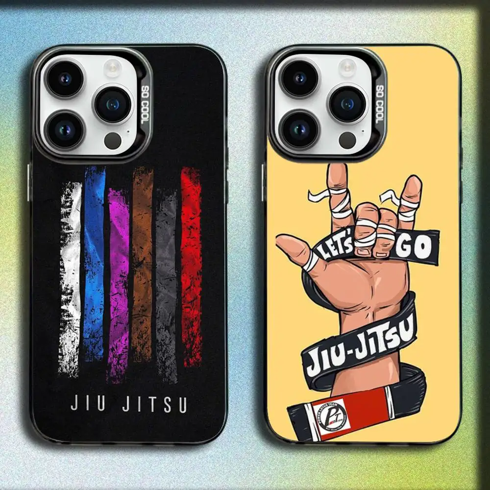 

BJJ Brazilian Jiu-Jitsu Phone Case For iPhone 17,16,15,14,13,12,Pro,Max,Plus,E,SE4,Air,Mini Black IMD Box