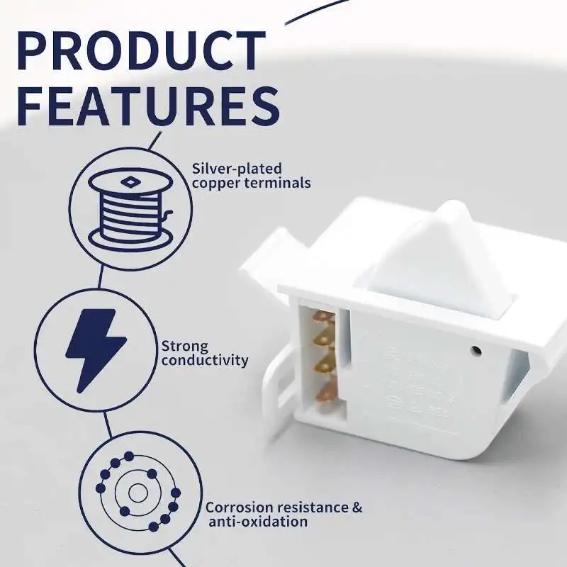 HC-056K.9 1.5A 0.5A 250V Koelkast Onderdelen Deur Licht 4 Pin Schakelaar Voor Whirlpool