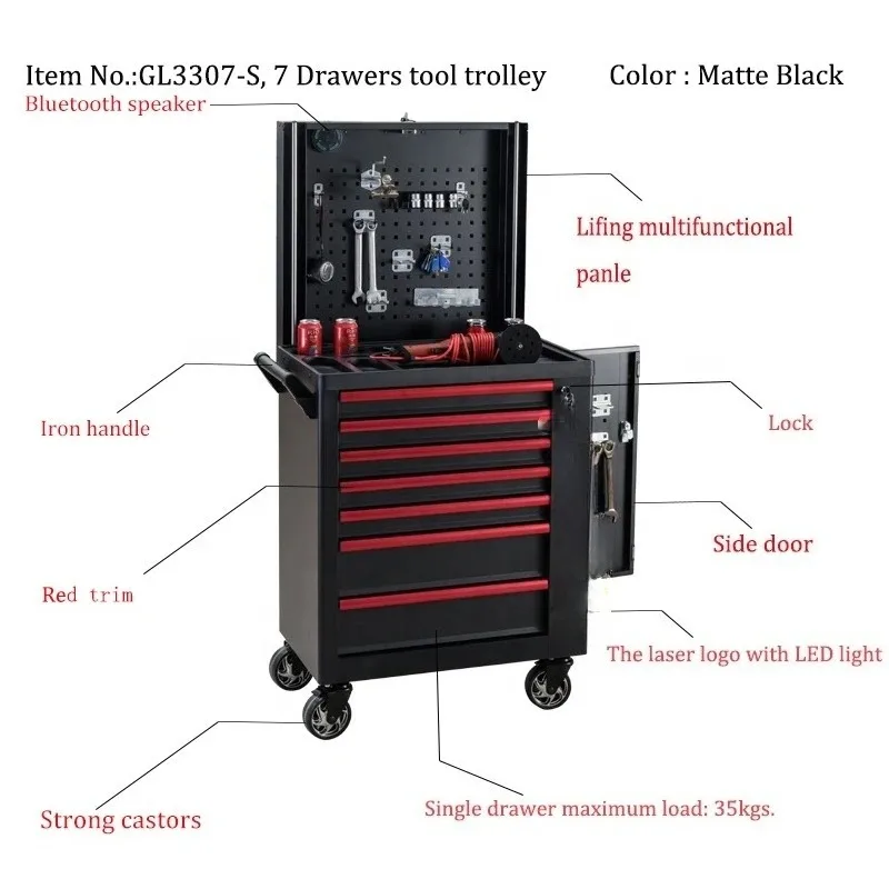 Toolbox with Rolling Tool Cabinet Tool Set and Tool Heavy Steel