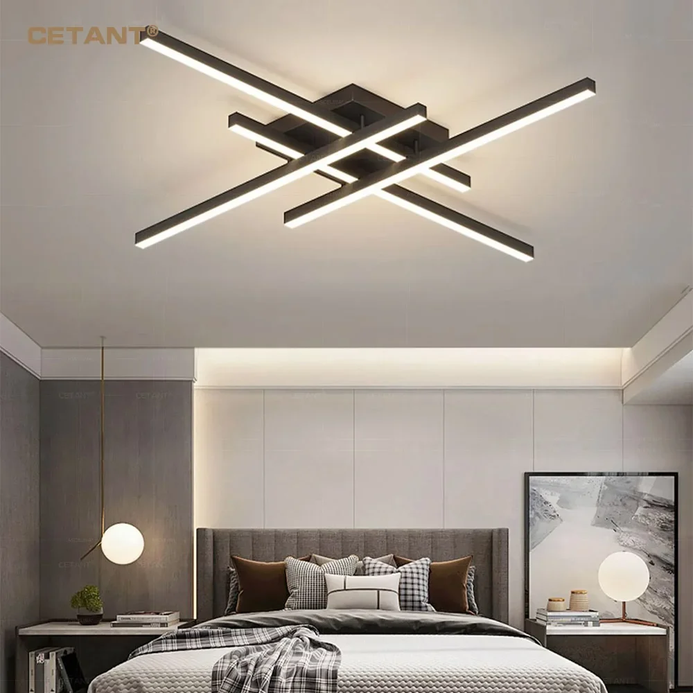 moderno led luz de teto atmosfera minimalista longo 30 40 50cm lampada para o quarto sala estar restaurante villa iluminacao interior 01