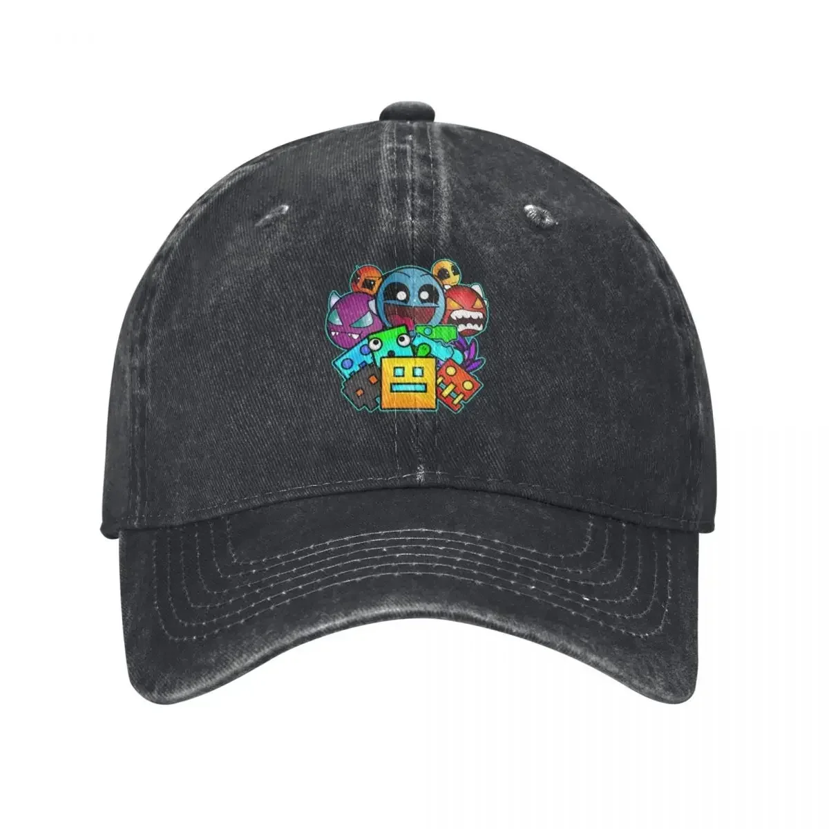 

Geometric Dash Baseball Cap Ball Cap Military Cap Man Streetwear derby hat Golf Wear Men Women's