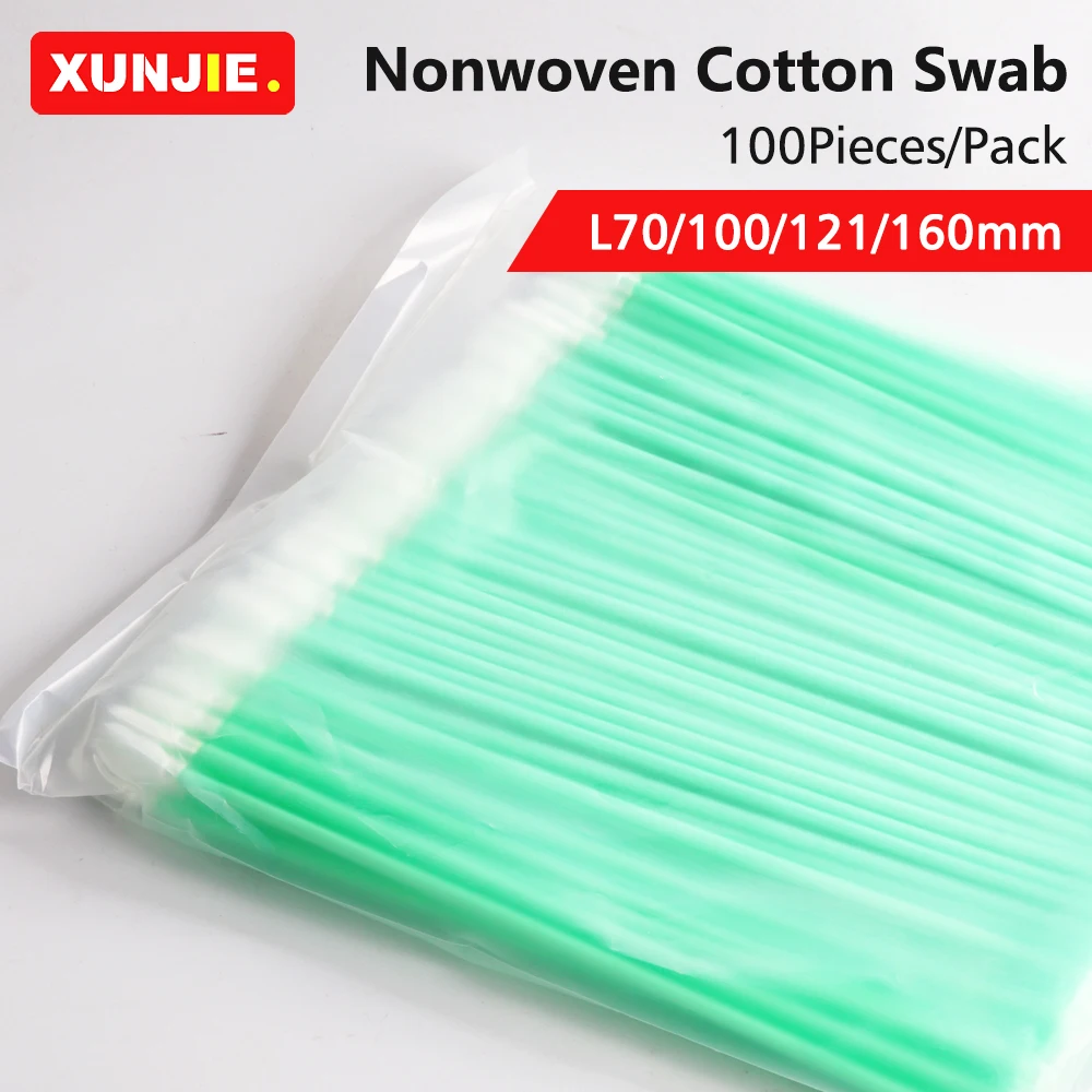 100 buah/lot kapas Nonwoven L70/100/121/160mm tahan debu untuk pembersih lensa fokus dan pelindung jendela/lensa cermin