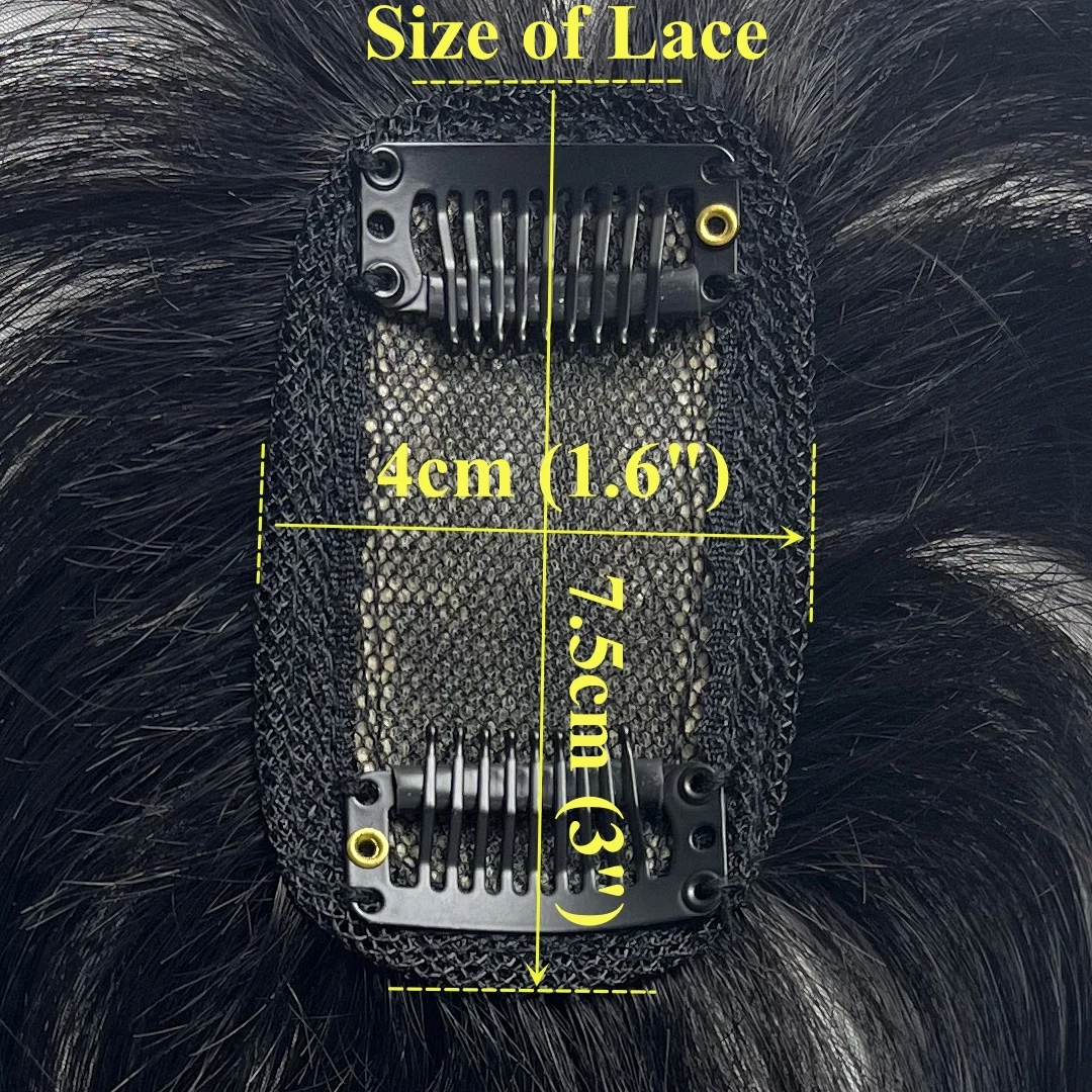 الجزء الأوسط من الشعر البشري مع عدم وجود الانفجارات كليب في قطع الشعر وصلات شعر كاذبة للنساء ترقق الشعر 10 بوصة