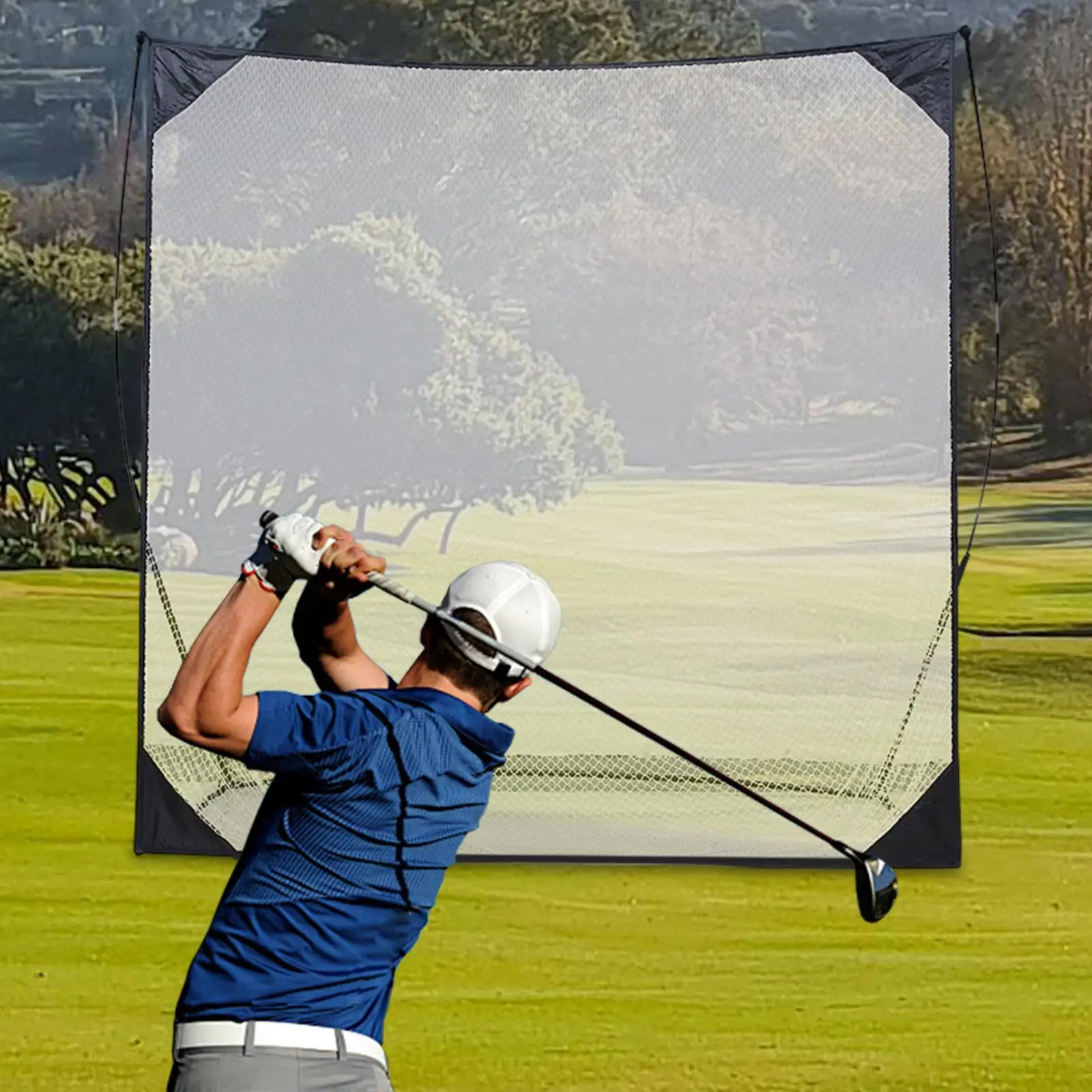 شبكة جولف للتدريب، سهلة التركيب، قابلة للطي ومتينة، مع حقيبة تخزين، للحديقة والخارجية