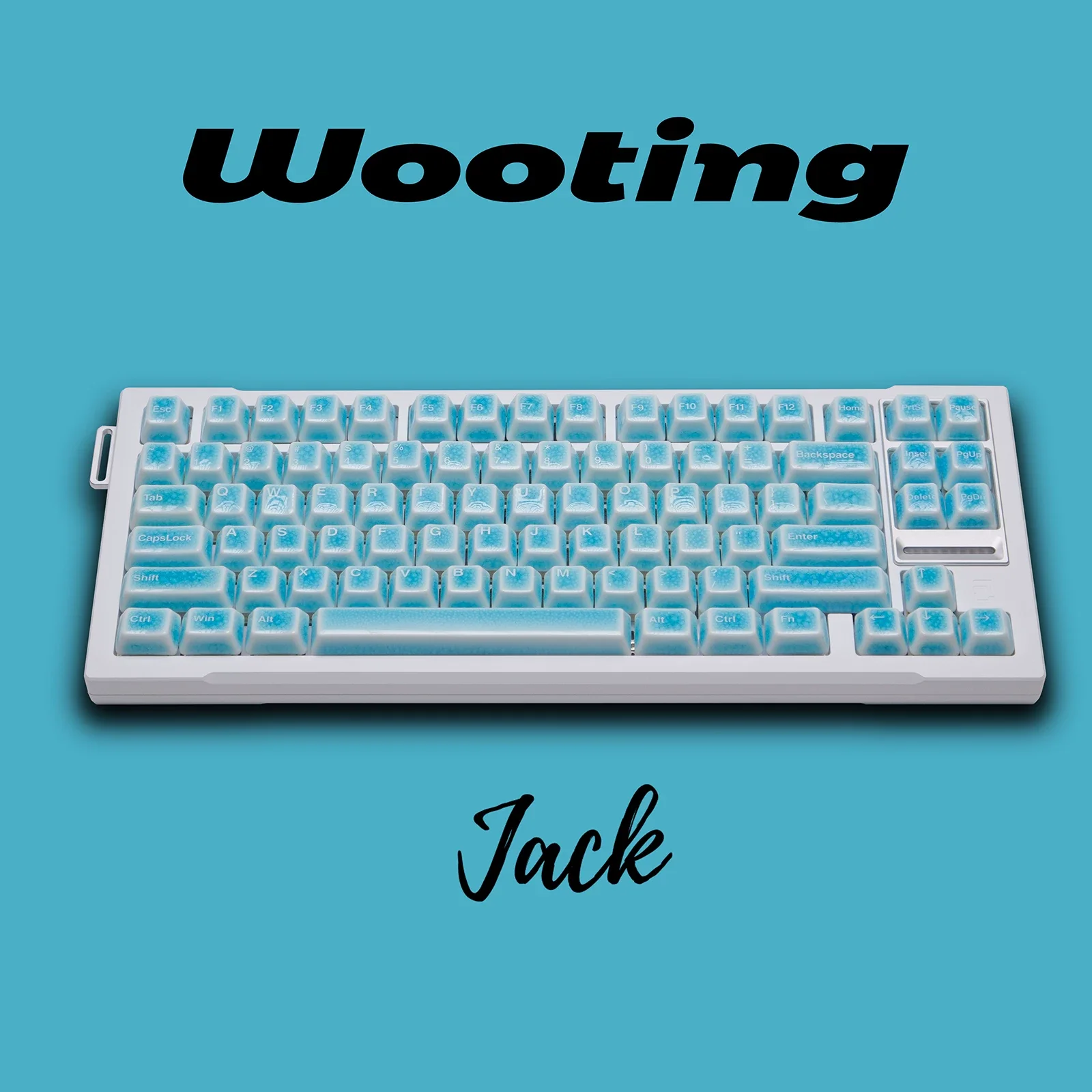 Bone80 Hollow Full Aluminum Case Wooting 80HE Hall Effect Magnetic Switch Keyboard, Fully Custom Built Finished Keyboard