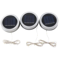 Tapa de luz decorativa Solar para exteriores, luces de linterna Solar impermeables de vidrio, 3 piezas