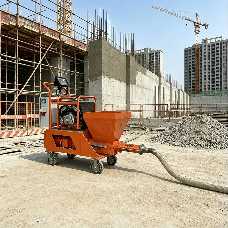 Small Mortar Spraying Machine Electric Plaster Pump Equipment for Home Renovation Wall Coating Construction Projects