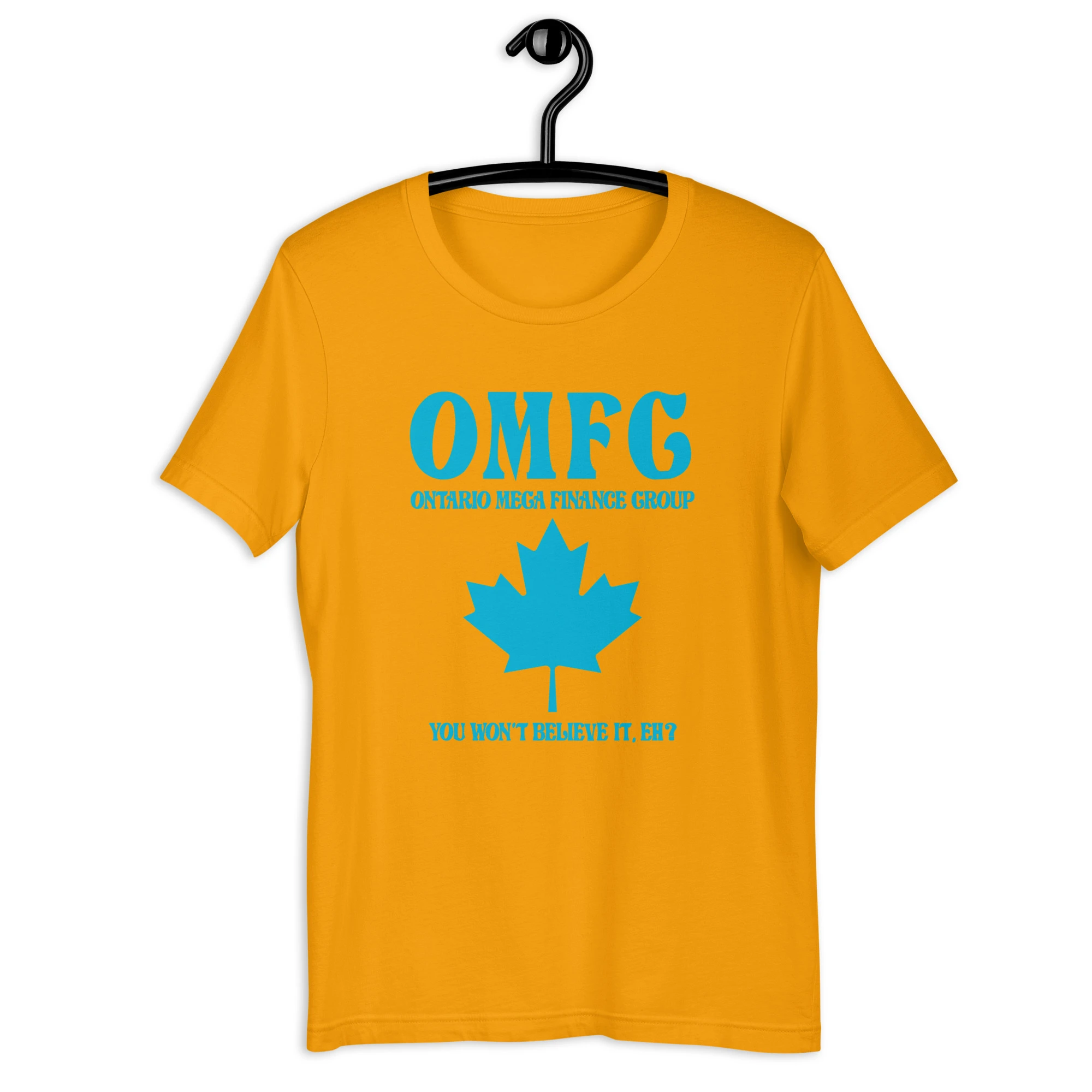 Funny OMFG Ontario Mega Finance Group Canadian Graphic Tee Cotton Mens Womens T-Shirt Summer Streetwear