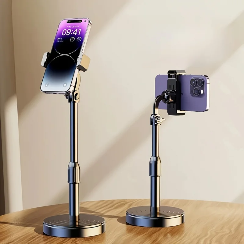 Soporte para teléfono universal giratorio con ángulo ajustable/diseño ergonómico/adecuado para teléfonos inteligentes y tabletas/plástico duradero