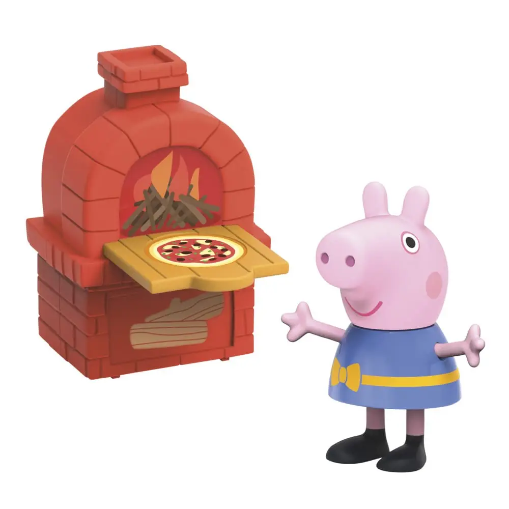 Peppa Pig Peppa 'S Avonturen Pizza Playset Kleuter Speelgoed Anime Figuur Cartoon Diermodel Verzamelbare Beeldjes Meisje Cadeau