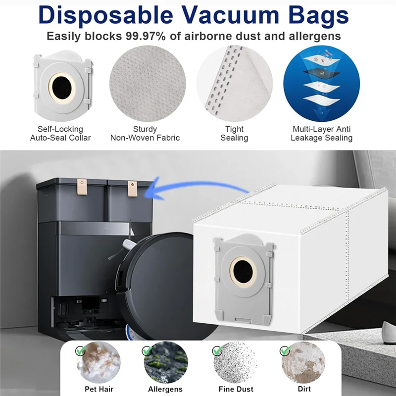 قطع غيار B82B للمكنسة الكهربائية الروبوتية ECOVACS DEEBOT T50 PRO Omni، مجموعة الملحقات #3