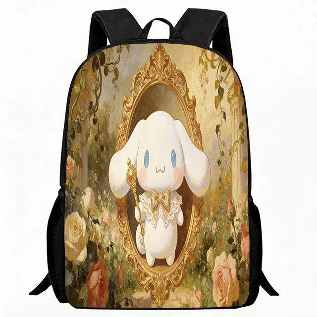 

Kids Bag Vintage Oil Painting Style Puppy Print School Backpack Durable Adjustable Children's Casual Daypack Breathable Lightwei