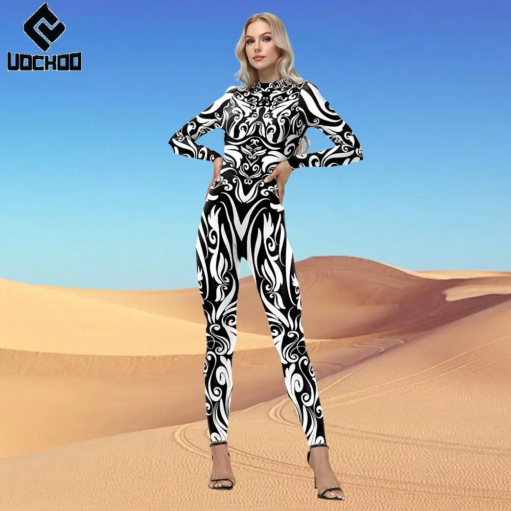 

Music Festival Jumpsuit Desert Carnival Wear Lucky Stone Lion Cosplay Costume Vintage Traditional Auspicious Patterns Bodysuit