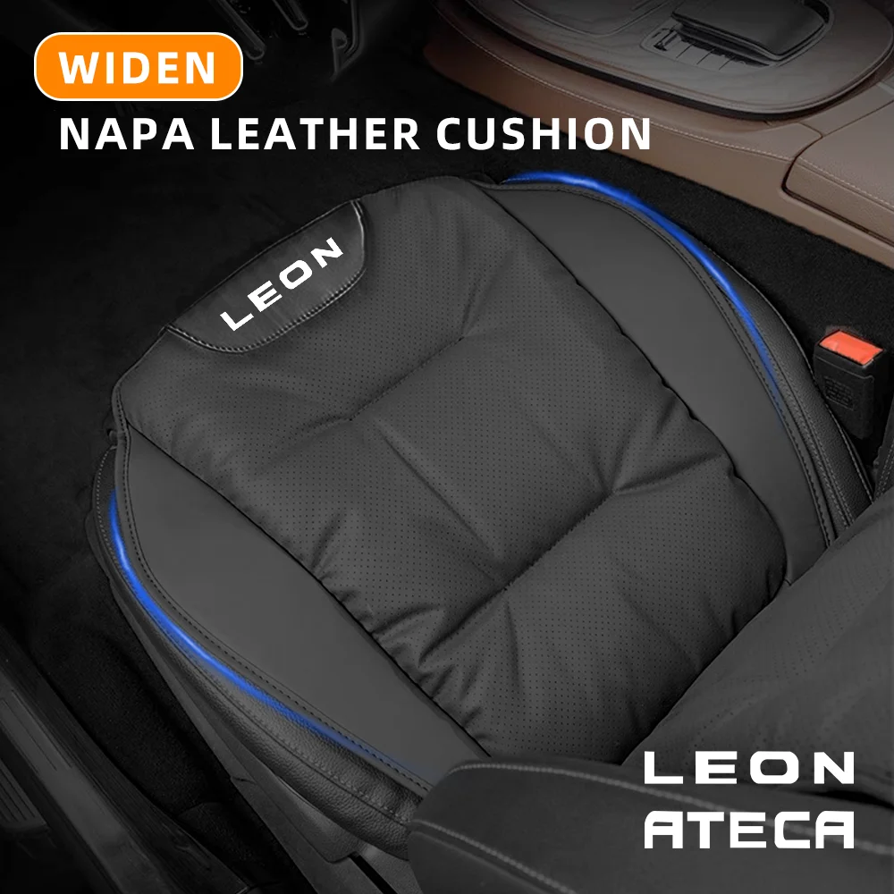 Widen Car Seat Covers Waist Cushion for Seat Leon Mk2 Mk1 Mk3 Ateca Breathable Nappa Leather All Season Seat Cushion Accessories