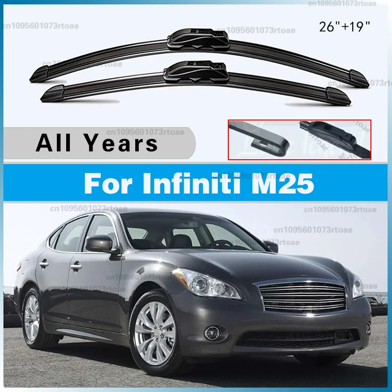 

Windscreen Wiper Blade Rubber Accessories 26" + 19" 2PCS Car Wiper For Infiniti M25 All Years Front Windshield