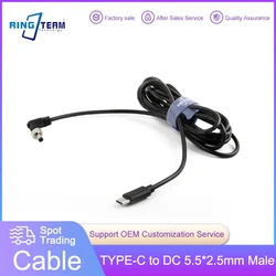 Right Angle 12V USB-C TYPE-C PD to DC 5.5*2.5mm Lock Screw Power Cable for Stereonics SR connector/Video Devices PIX-E5 Monitor