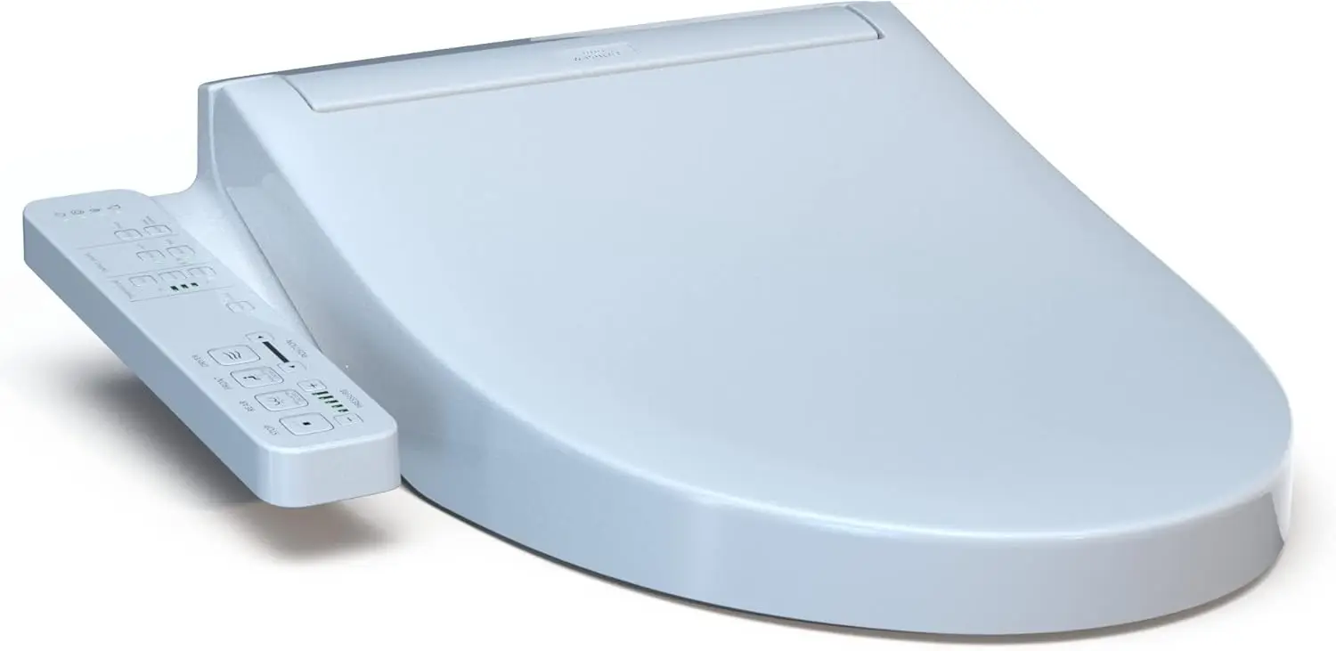 KC2 Electronic Bidet Toilet Seat with Heated Seat and SoftClose Lid, Elongated, Cotton White - SW3024#01, KC2Elongated