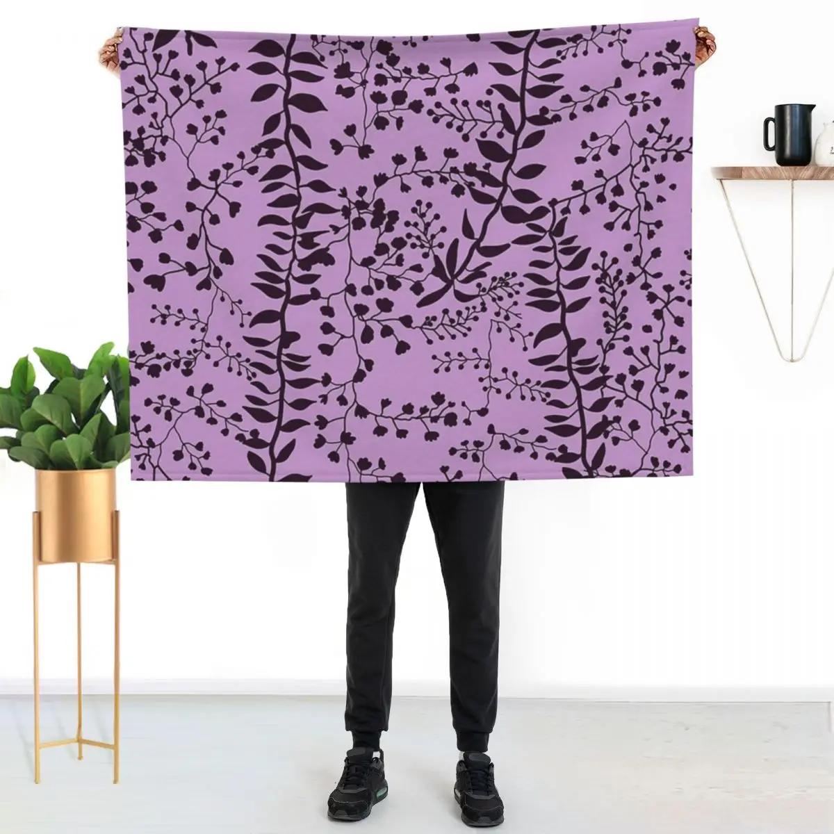 Bella Swan Lavender Freesia Throw Blanket Plaid warm winter Thermals For Travel Bed Summer Blankets
