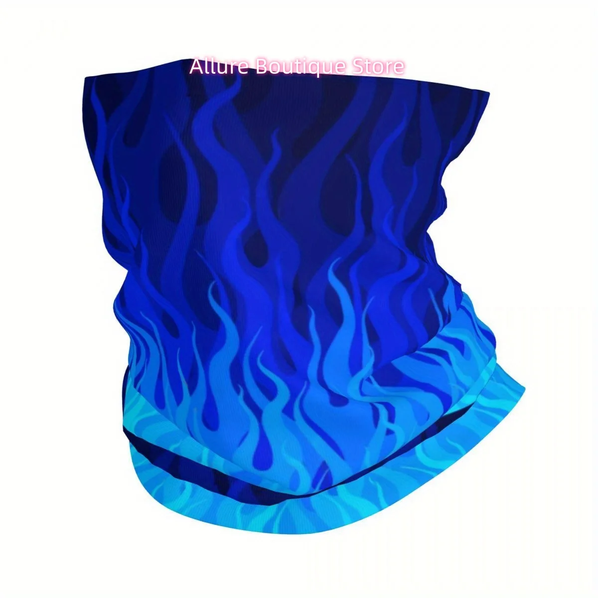 1 Blue Flames, Abstract Background Print Scarf, Multi Functional Mask and Neck Mask, Suitable for Outdoor and Unisex Headscarves