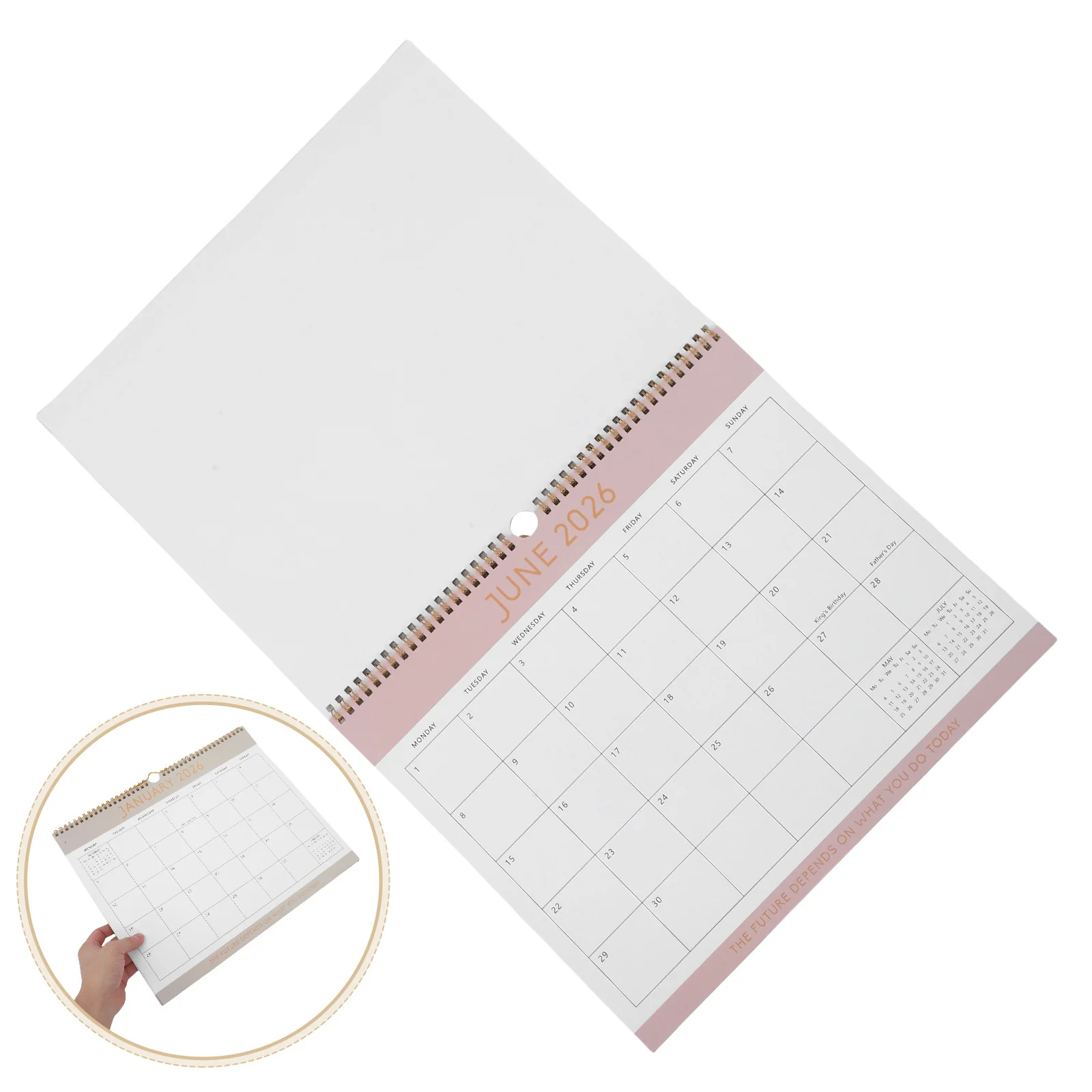 

Большой настенный планировщик на 2026-2027, ежемесячный календарь, подвесной органайзер, минималистичный праздничный календарь для офисной работы, настенные календари