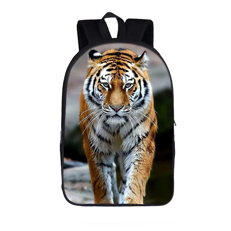 Oil Painting Tiger Backpack for Teenage Tiger Head Boys Bagpack Children School Bags Men Women Daypack Student School Backpack
