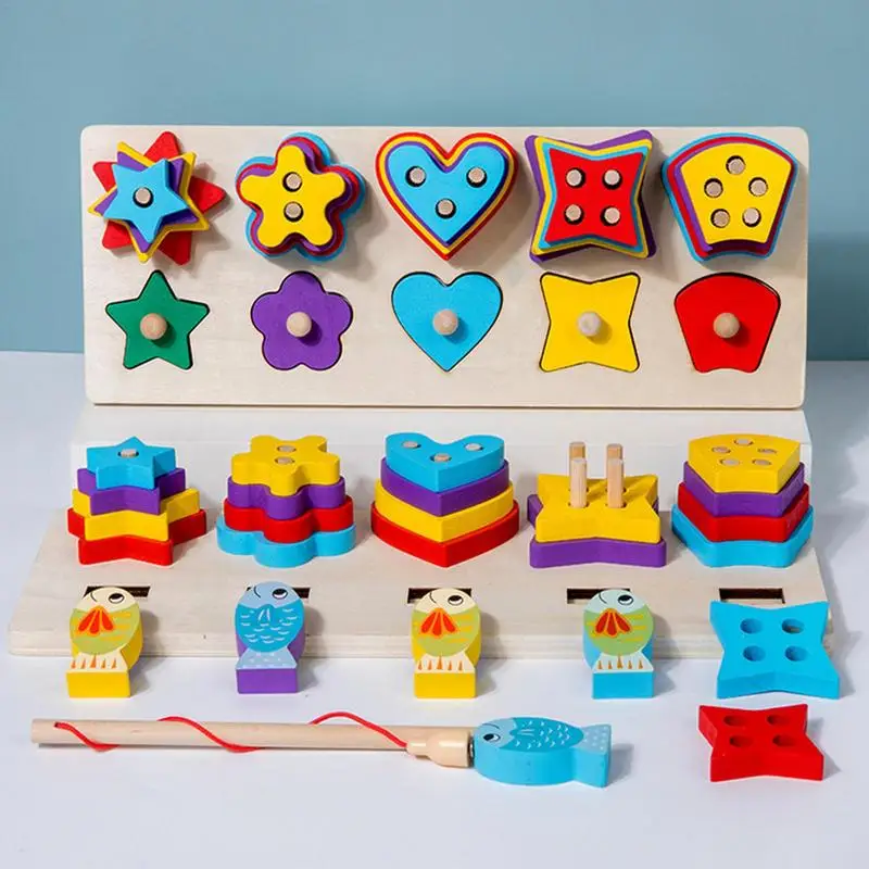 Shape Sorter Shape Stacker Color Recognition Toy Preschool Educational Toys Montessori Game For Boys Girls Early Learning