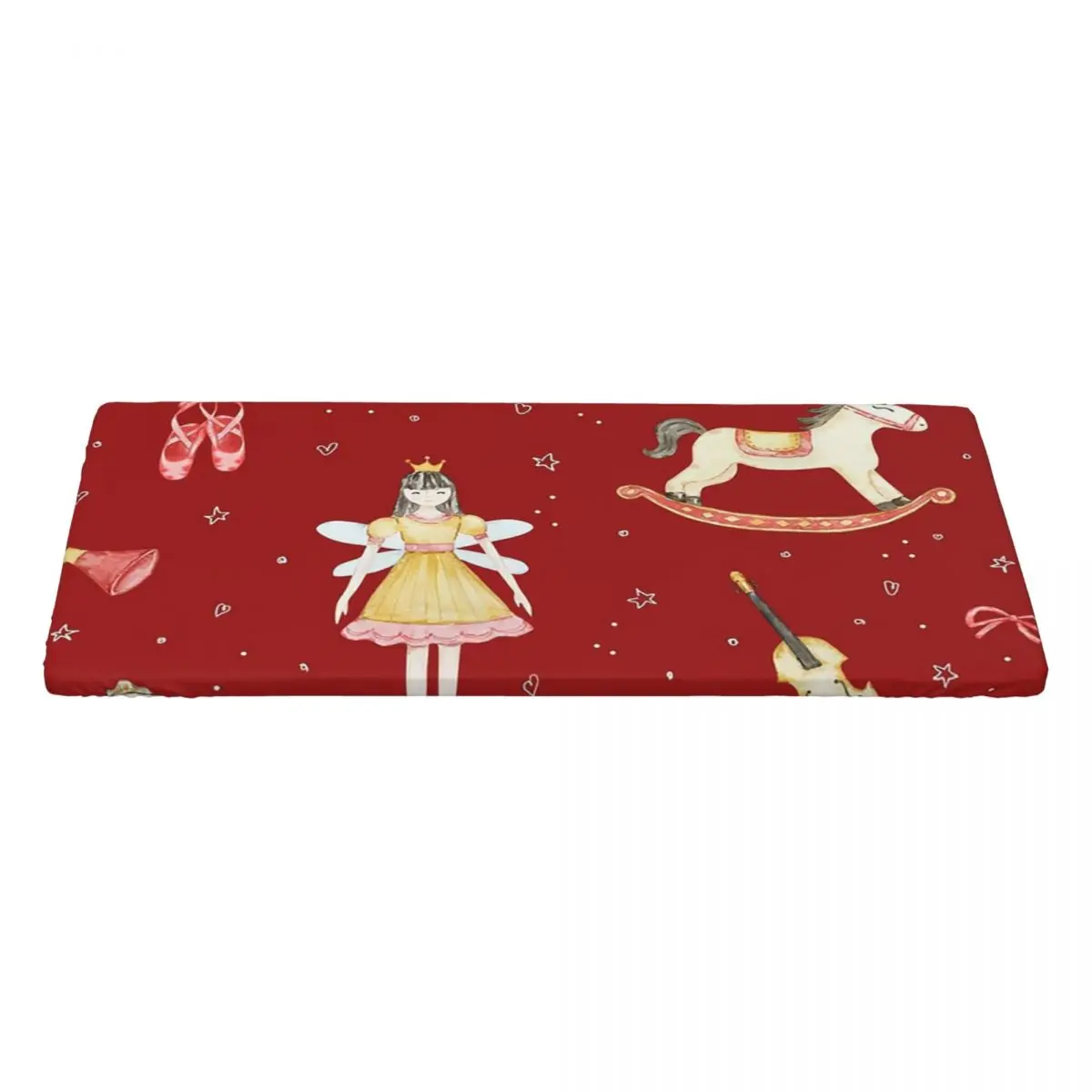 Christmas Nutcrackers Stars Ballerina Violin Custom Rectangular Tablecloth Oilproof Table Cover for Festival Party Table Cloth