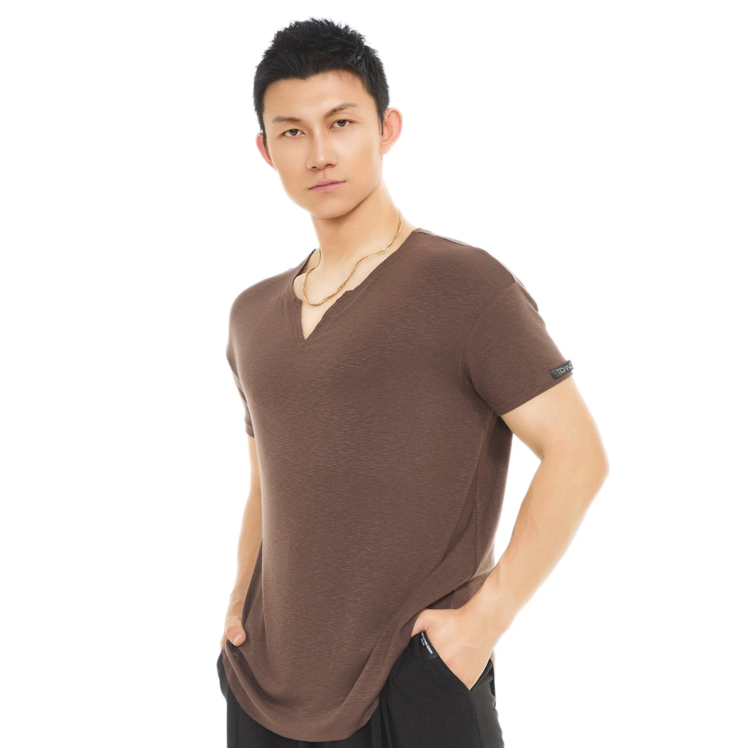 Zomer Heren Moderne Dansen Tops Volwassenen Korte Mouwen Latin Dance Top Mannelijke Rumba Ballroom Dans Top Training Kleding SL13456