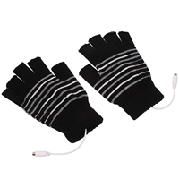 USB Heated Gloves for Men Unisex Laptop Heating Electric Winter Yarn Woolen Hands Warmer Man Thermal