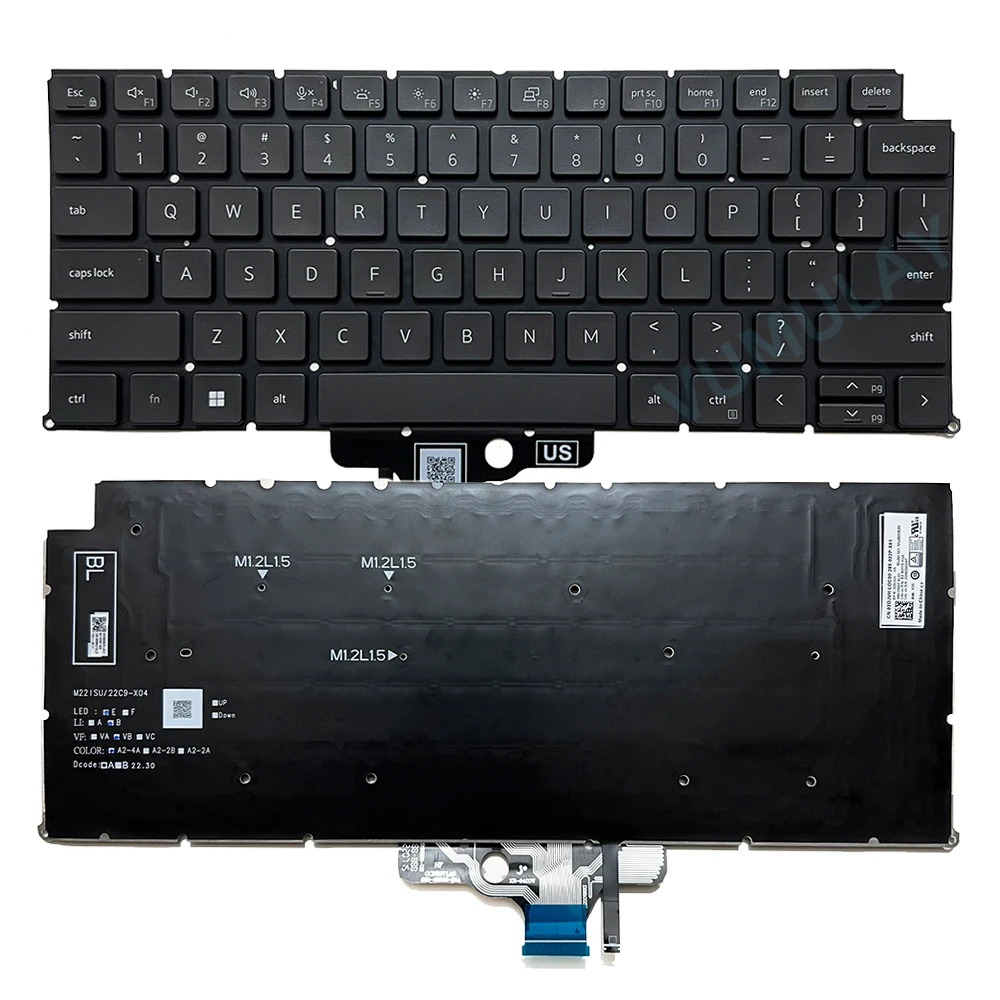 Imagem -02 - Teclado Retroiluminado para Dell Latitude 7340 P178g 7340 em 6hyfj 02djvh 06y4vj 0cf88f 081jkw 025gt1 003wm1 Sn2b00b20 Eua Reino Unido