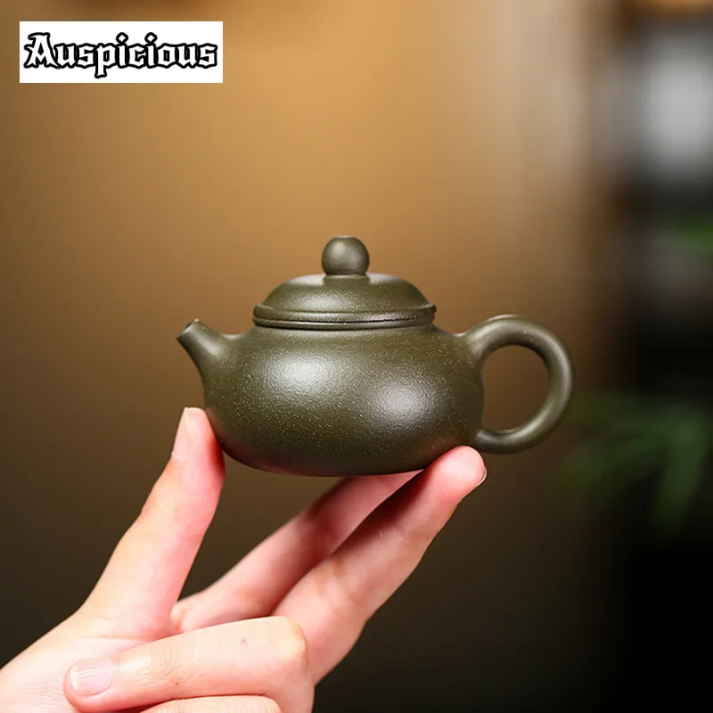 70ml Boutique Yixing Purple Clay Teapot Famous Handmade Tea Pot Raw Ore Green Mud Beauty Kettle Chinese Authentic Zisha Tea Set