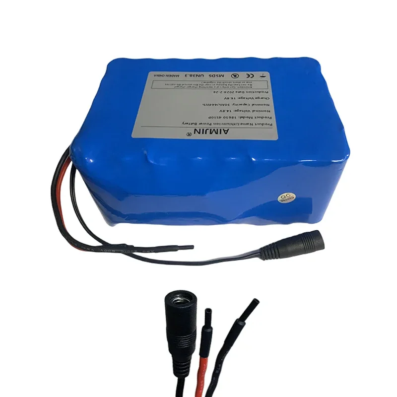 Batteria al litio 14.8V 30A 18650 + caricabatterie 16.8V BMS integrato, utilizzato per prodotti elettronici batteria integrata + caricabatterie