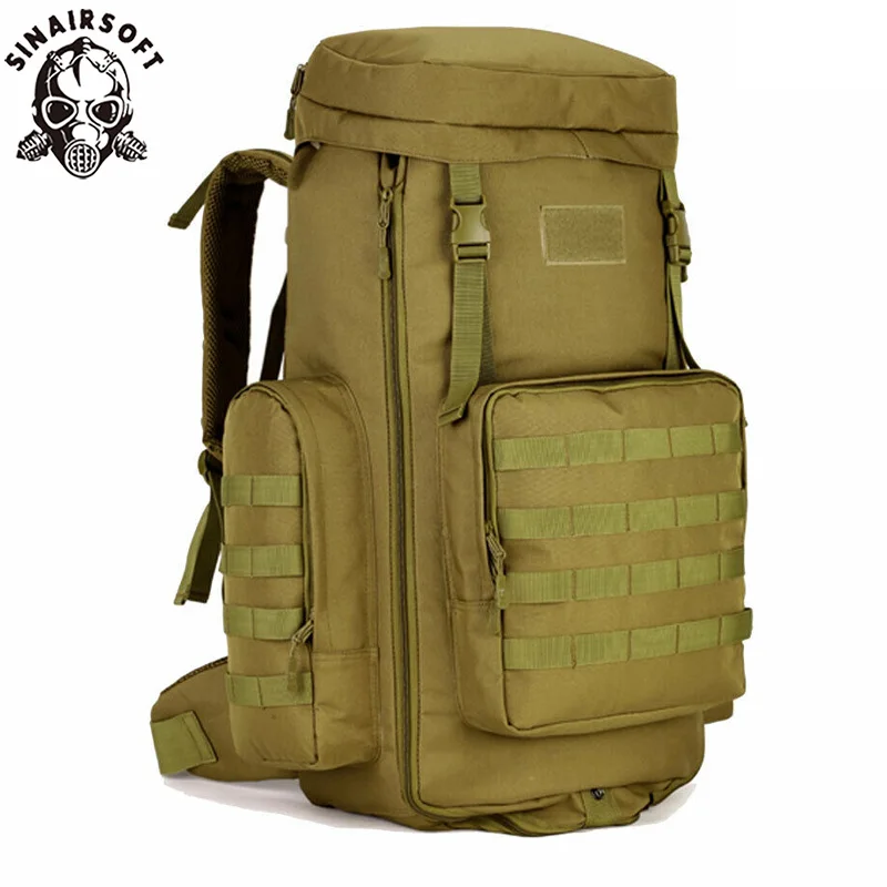 

SINAIRSOFT 70-85l Large Capacity Tactical Backpack Molle Hiking Rucksack Field Survival Bag