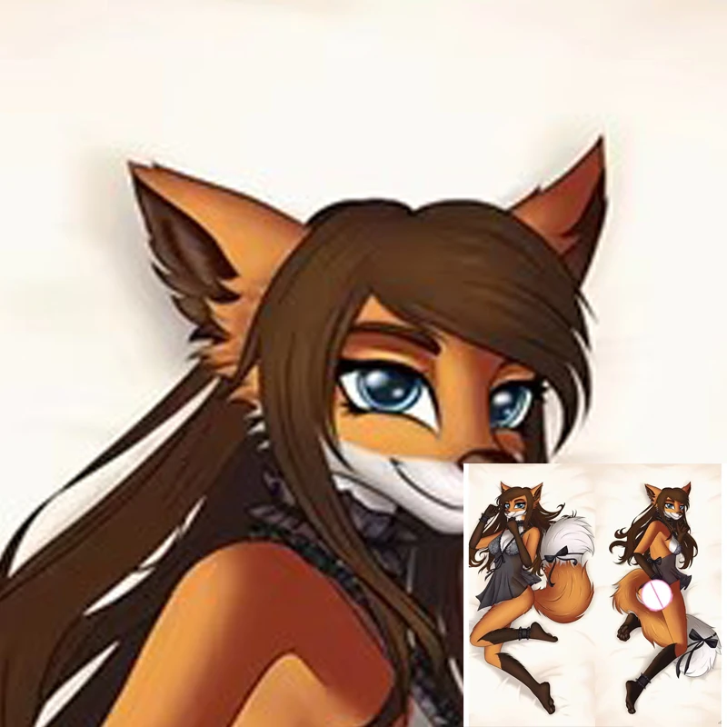

Dakimakura Anime Pillow Cover Fox Double Sided Print 2Way Cushion Bedding