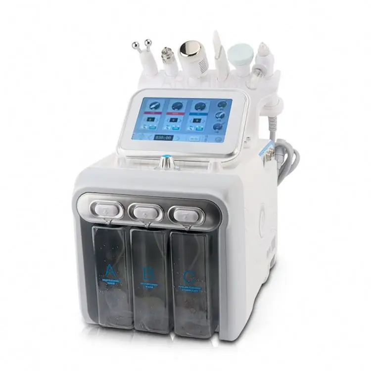 6 In 1 H2o2 Aqua Peeling Microdermabrasion Machine / Hydra Dermabrasion Facial Machine / Hydro Microdermabrasion