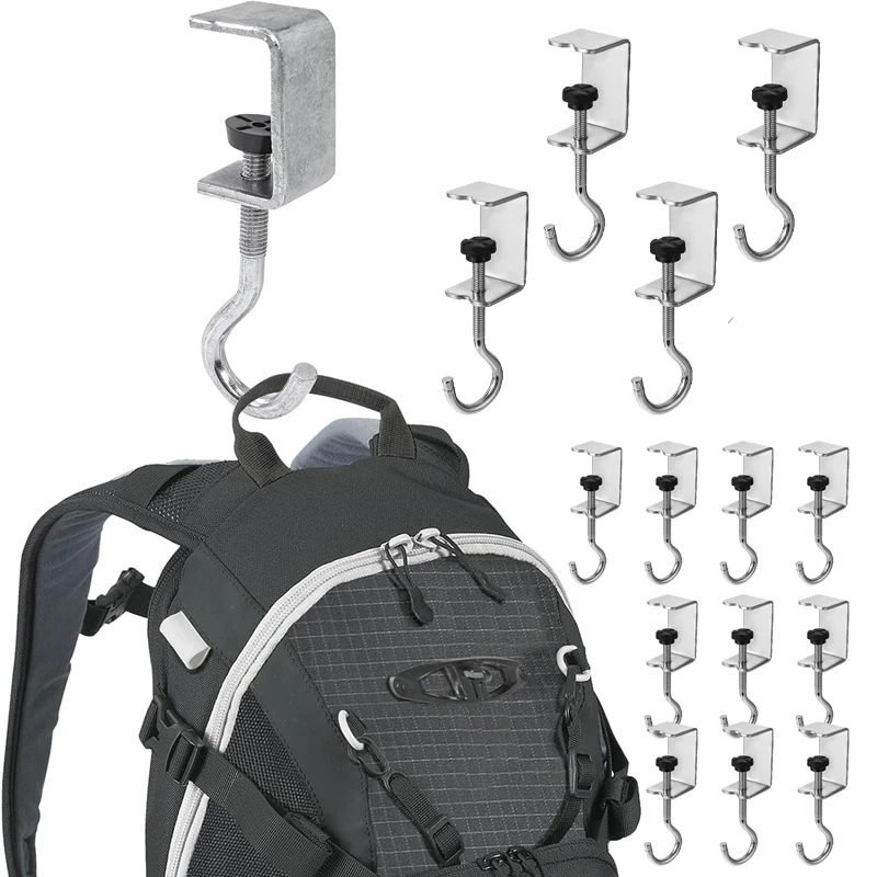 

Крючок для рюкзака без остатков, сверхмощный регулируемый настольный кронштейн, универсальный органайзер для школы, общежития, офиса, дома, беспорядок, бесплатное хранение