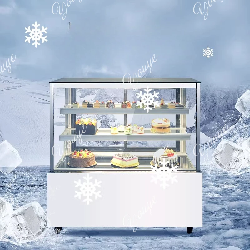 Right Angle Cake Cabinet Desktop Refrigerated Display Cabinet Commercial Fresh-keeping Cabinet Fruit Air-cooled West Point Bar