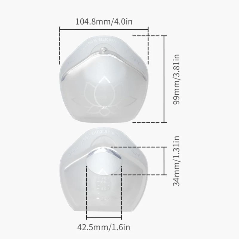 Soft Silicone Breastmilk Collector Small Milk Collection Cups for Everyday Use 425F