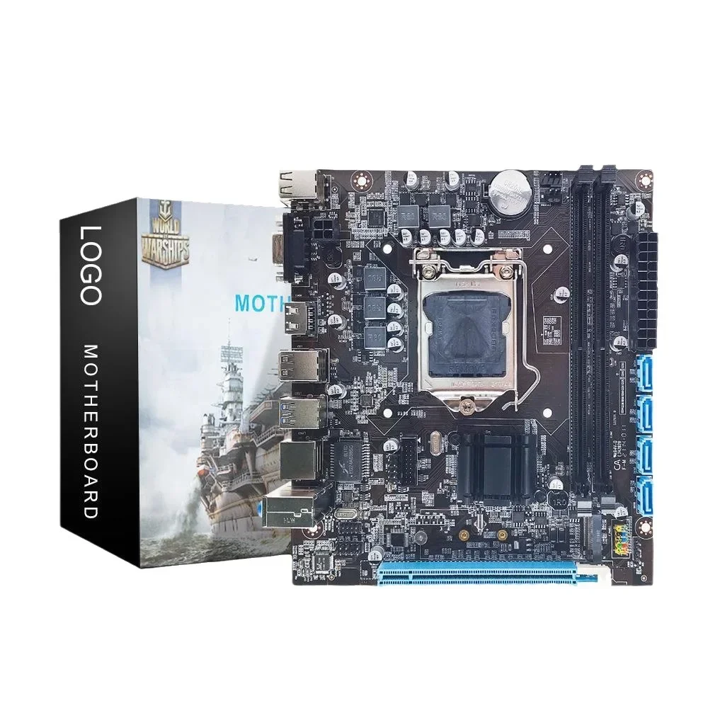 H110 motherboard komputer desktop DDR4 memori LGA1151 pin mendukung untuk ke-6/ke-7/8th/9th generasi I3 I5 I7 CPU 32G