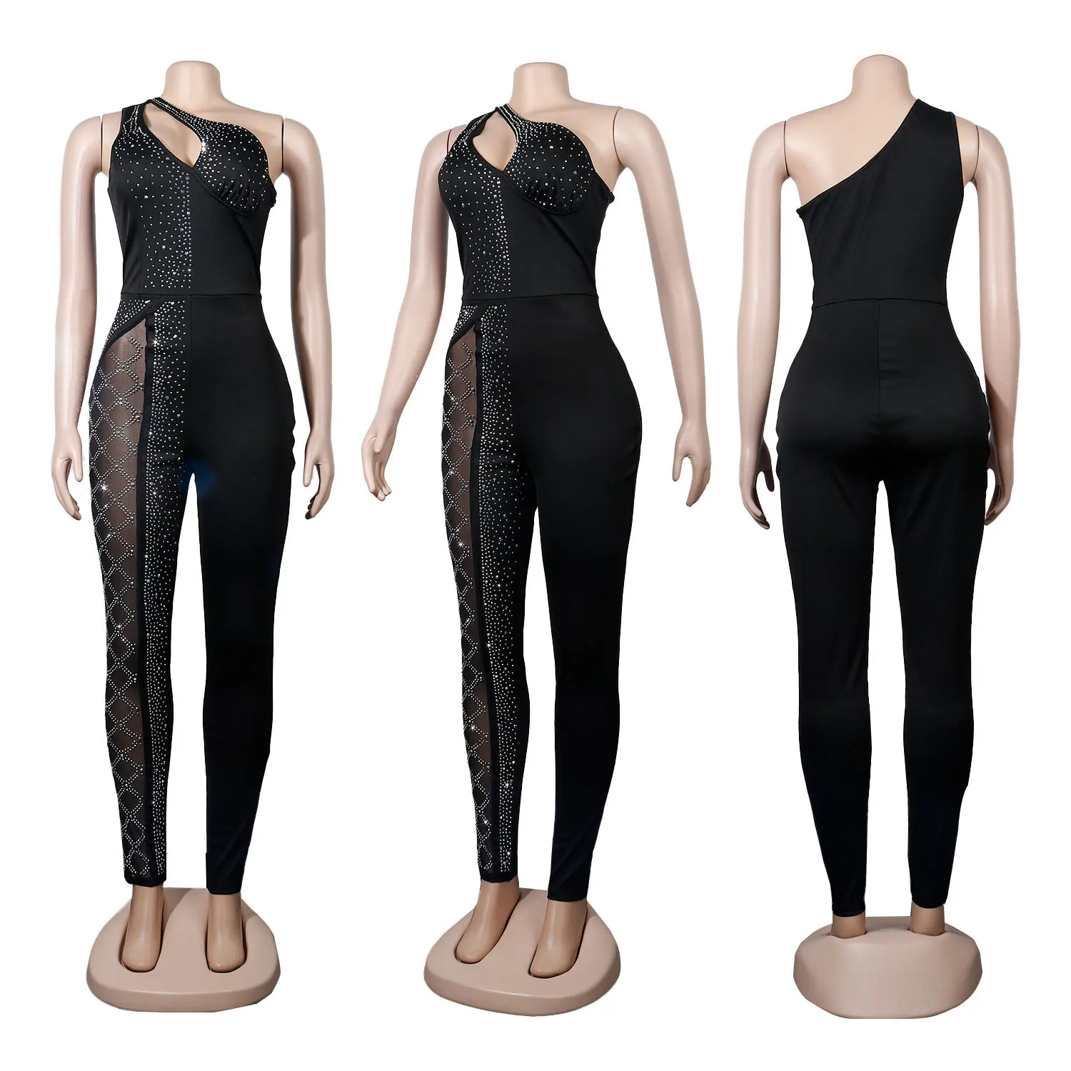 Sexy Nachtclub Party Club Prom Sexy Afslankende Strass Jumpsuit