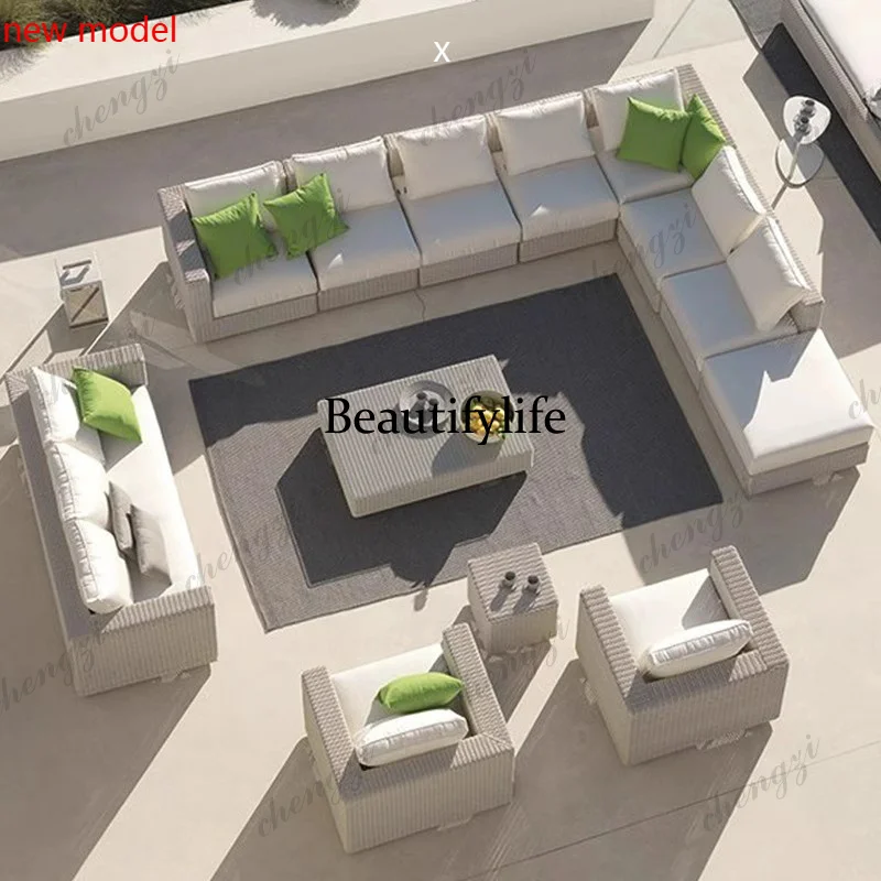 Outdoor Storage Garden Furniture Sets Sofa Metal Open-air Balcony Garden Furniture Sets Rattan Modern Muebles Unique FurnitureN1