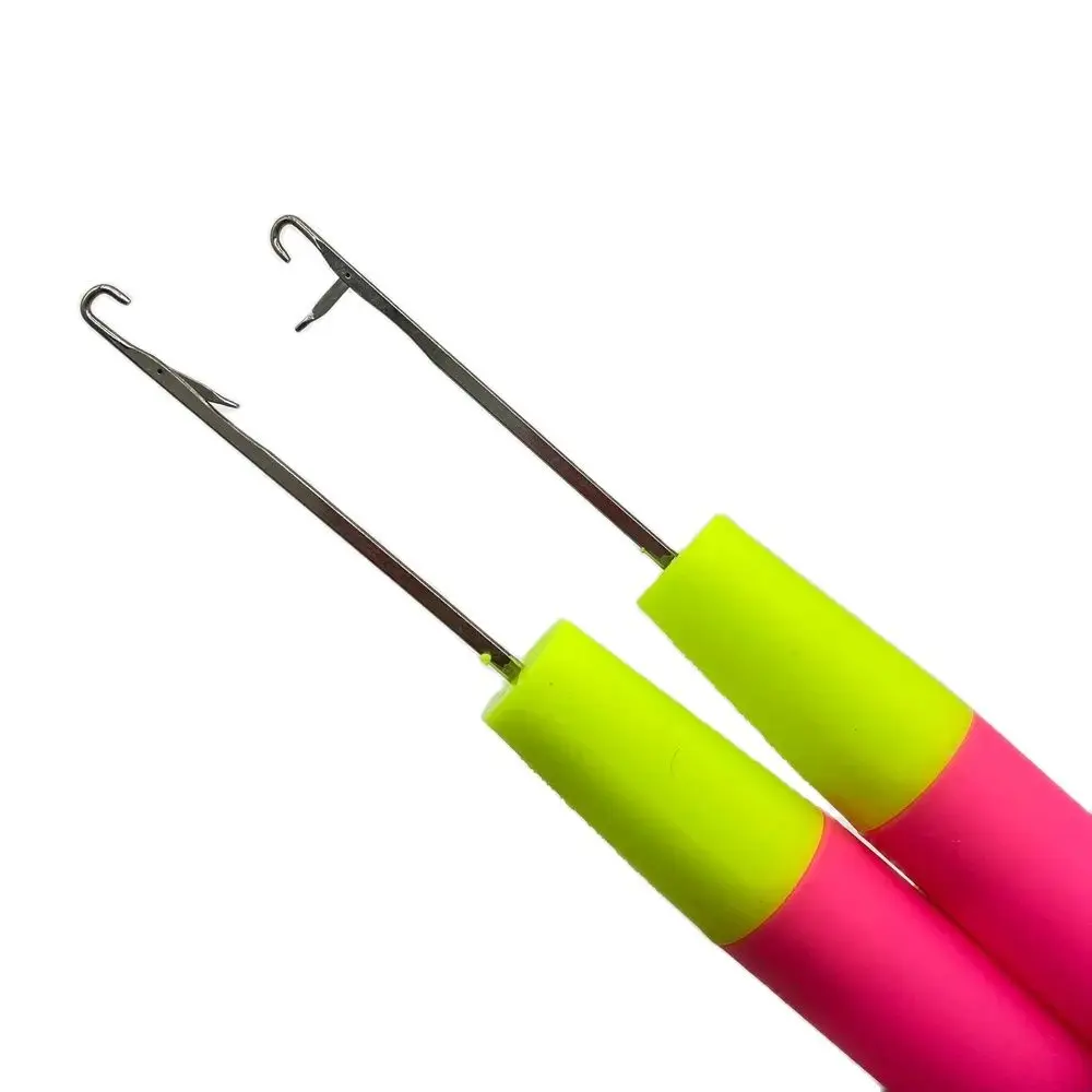 3 pieces Pink Latch Hook Crochet Needle  5.7mm Dread-lock Knitt Hair Crochet Needle Hook Hair Weaving