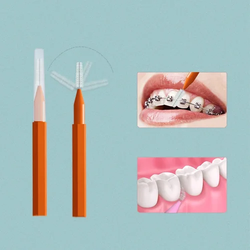Imagen 2 del producto 10/100 piezas I tipo cepillos interdentales cuidado de la salud limpiador interdental ortodoncia cepillo Dental herramienta de higiene bucal