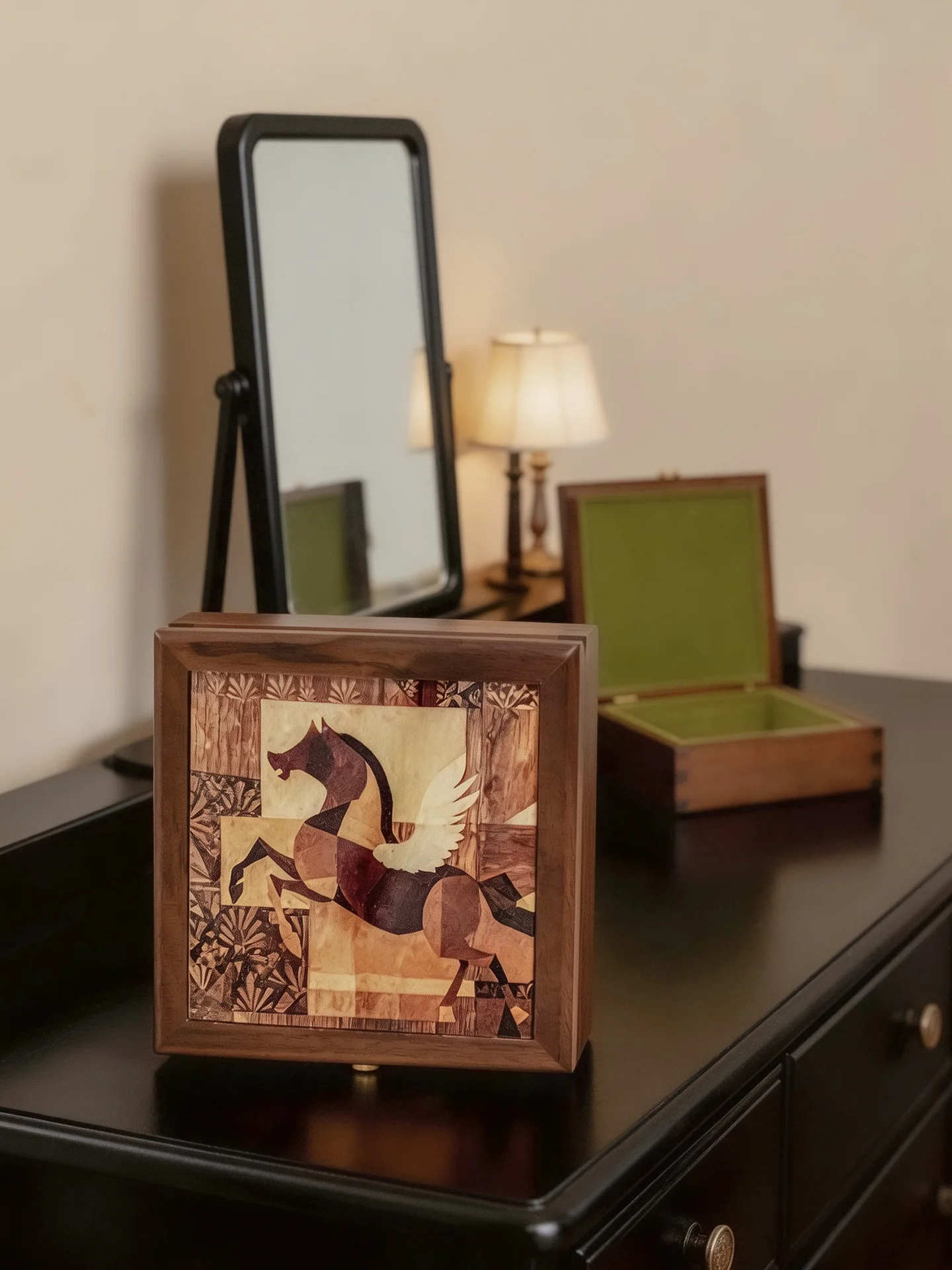 Rustic Wooden Storage Box for Gold Bars And Jewelry Bla Walnut Wood Handmade Loable Organizer for Desktop Use