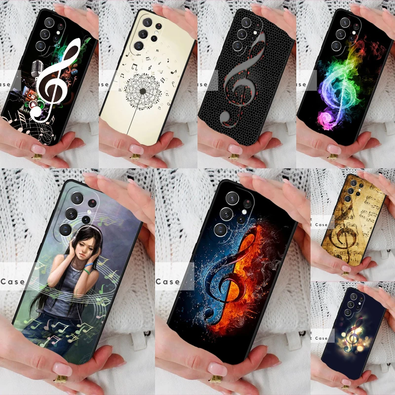 Musical Notes Classical Music Art Phone Cover Case for Samsung Galaxy S26 Ultra S20 FE Note 10 S24 S23 S21 S25 Plus S22
