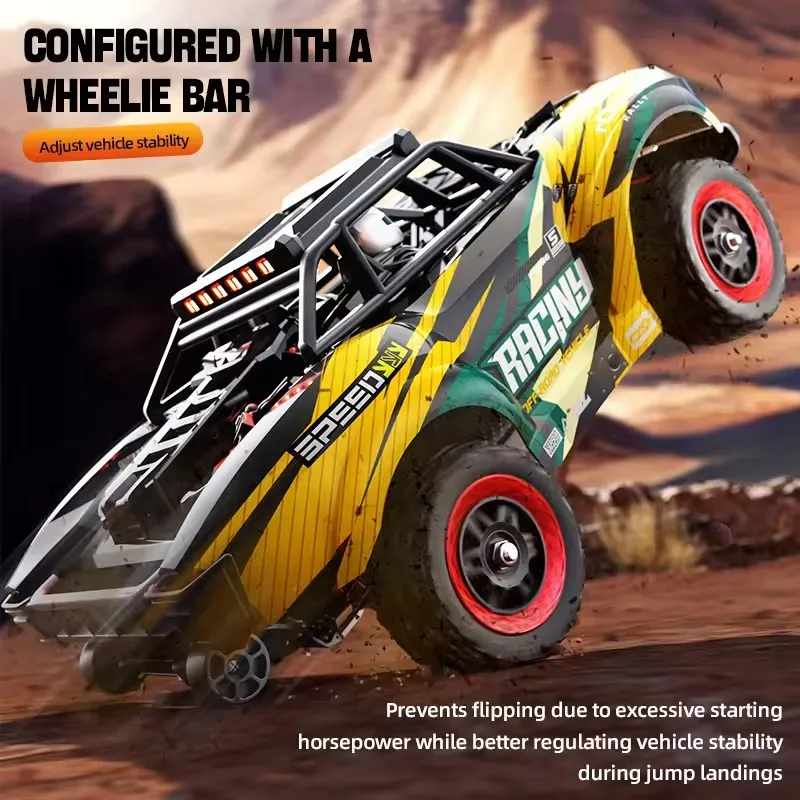 80KM/H Brushless RC Racing Car 1:18 Electric High Speed Remote Control Truck with LED Metal Gear Shaft Off-Road Drift Vehicle To